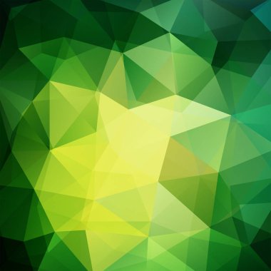 Soyut çokgen vektör arkaplanı. Yeşil geometrik vektör çizimi. Yaratıcı tasarım şablonu.