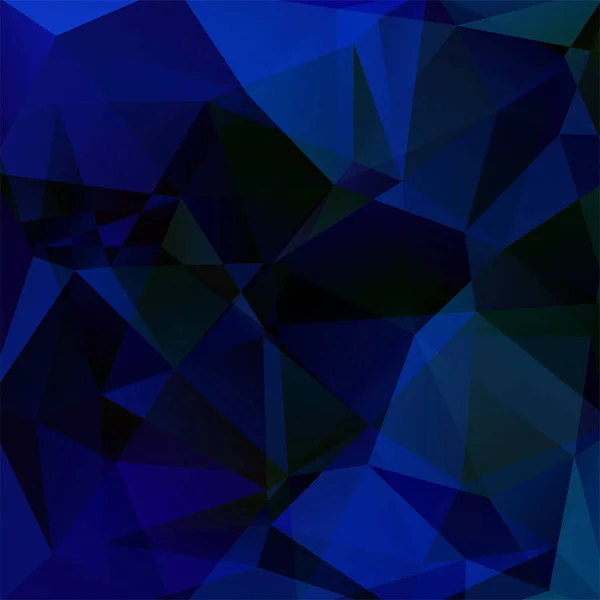 Hintergrund Aus Dunkelblauen Dreiecken Quadratische Komposition Mit Geometrischen Formen Folge — Stockvektor