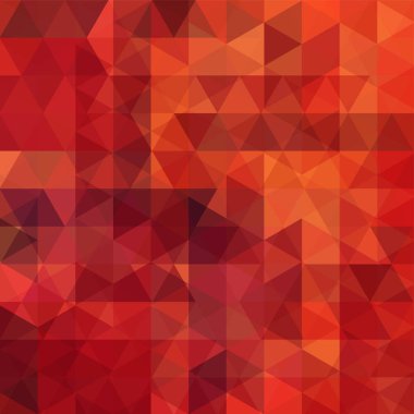 Üçgenler ile soyut vektör arka plan. Kırmızı geometrik vektör çizim. Yaratıcı tasarım şablonu.