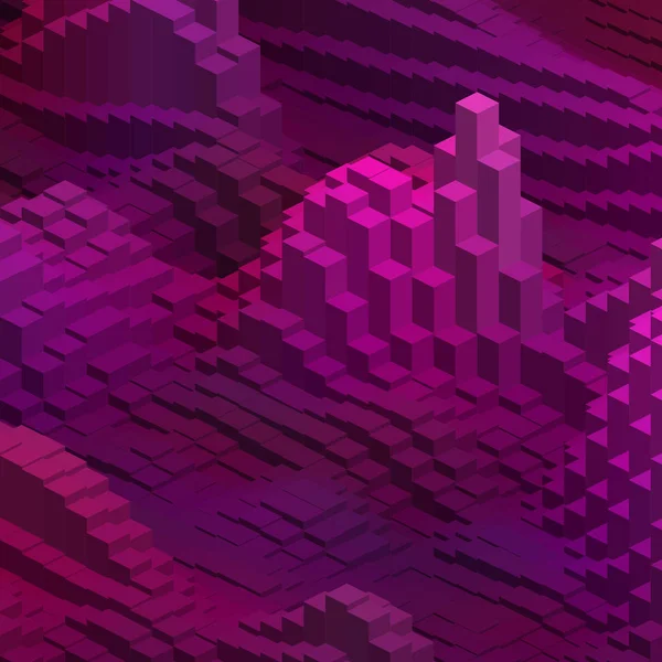 抽象的なベクトルのキューブ ベクトルの図 ピンク 紫色の色 — ストックベクタ