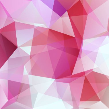 Pembe, beyaz üçgen arka plan yaptı. Geometrik şekiller ile kare kompozisyon. EPS 10