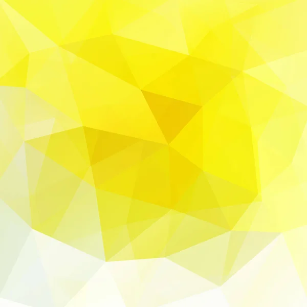 Geometric Pattern Polygon Triangles Vector Background Yellow White Tones Illustration — Stock Vector