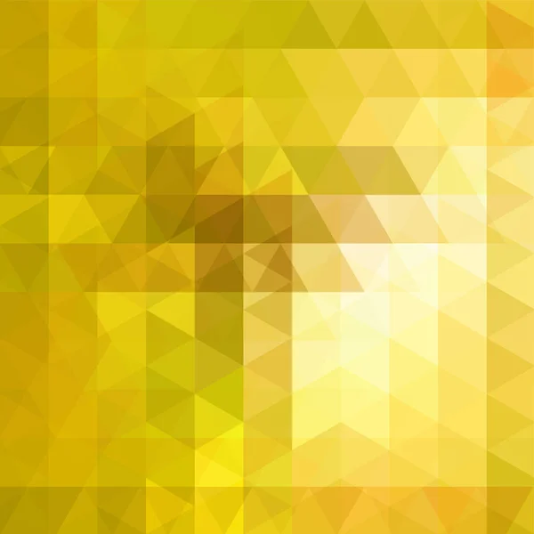 Fond Vectoriel Abstrait Avec Triangles Illustration Vectorielle Géométrique Jaune Modèle — Image vectorielle