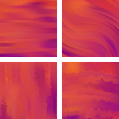 Soyut bulanık arkaplanlarla ayarlanmış. Vektör çizimi. Modern geometrik arka plan. Soyut şablon.