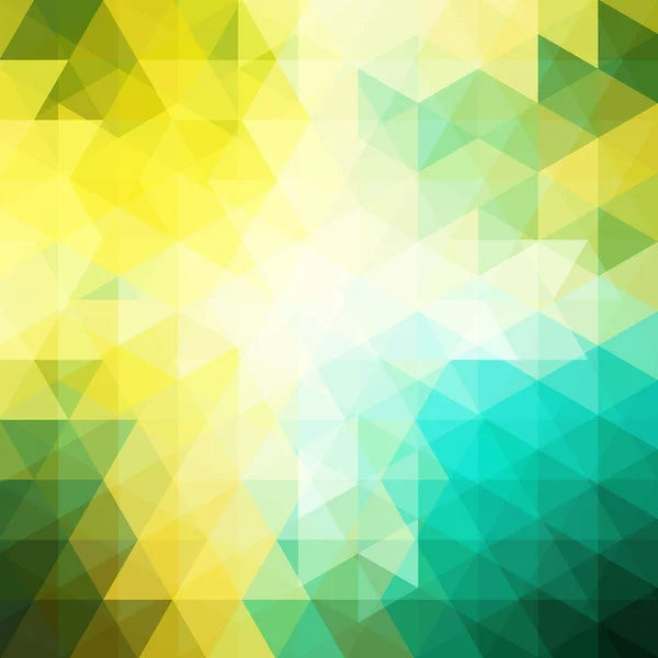 Pozadí Žluté Bílé Zelené Geometrických Tvarů Geometrické Pozadí Abstraktní Trojúhelník — Stockový vektor
