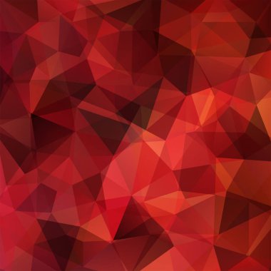 Arka plan kırmızı, kahverengi, turuncu üçgen yaptı. Geometrik şekiller ile kare kompozisyon. EPS 10