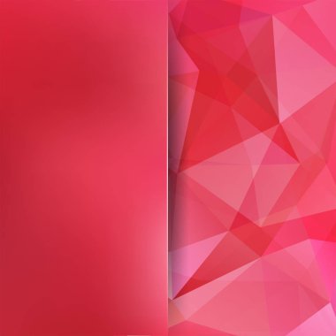 Geometrik şekiller arka plan. Cam ile arka plan bulanıklık. Kırmızı mozaik desen. Vektör Eps 10. Vektör çizim