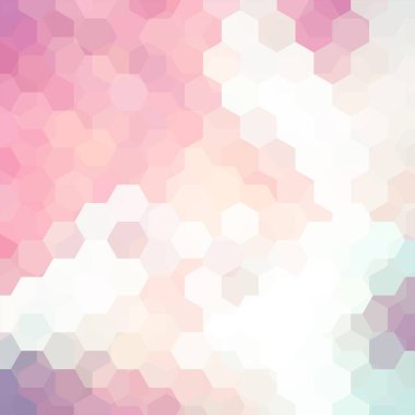 Arka plan pembe, beyaz altıgenler yaptı. Geometrik şekiller ile kare kompozisyon. EPS 10