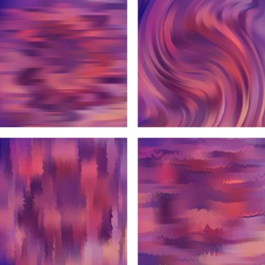 Soyut bulanık arkaplanlarla ayarlanmış. Vektör çizimi. Modern geometrik arka plan. Soyut şablon.