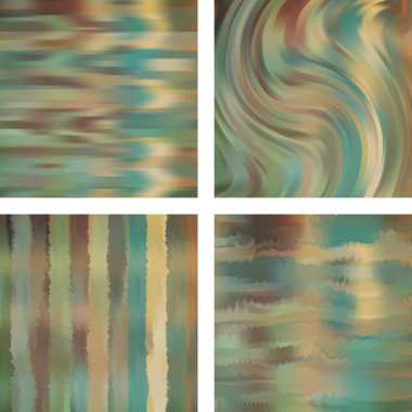 Soyut bulanık arkaplanlarla ayarlanmış. Vektör çizimi. Modern geometrik arka plan. Soyut şablon.