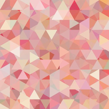 Pembe, bej, beyaz üçgen oluşan arka plan. İş sunumları veya web şablonu afiş afiş için geometrik tasarım. Vektör çizim