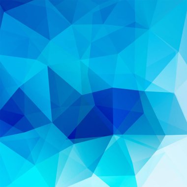 Soyut mavi mozaik arka plan. Üçgen geometrik arkaplan. Tasarım elemanları. Vektör illüstrasyonu