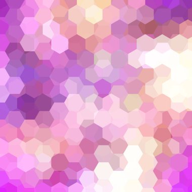 Pembe, mor, beyaz geometrik şekiller arka plan. Mozaik Desen. Vektör Eps 10. Vektör çizim