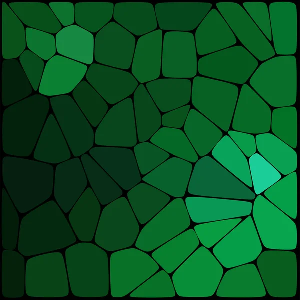 Modello Astratto Mosaico Verde Sfondo Astratto Costituito Elementi Forme Diverse — Vettoriale Stock