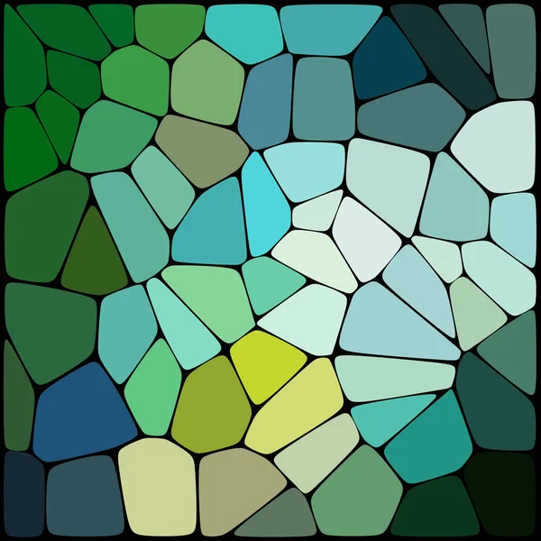 Абстрактный Фон Состоящий Зеленых Синих Белых Геометрических Фигур Толстыми Черными — стоковый вектор