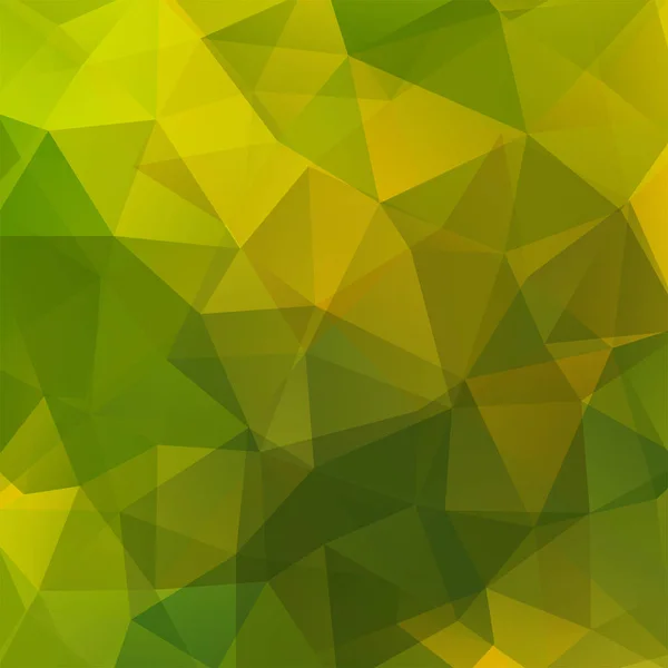 Abstraktes Mosaik Dreieck Geometrischer Hintergrund Designelemente Vektorillustration Grüne Gelbe Farben — Stockvektor