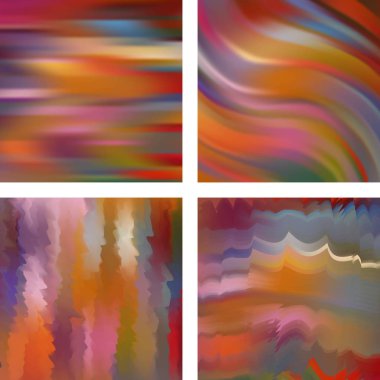 Bulanık arka ile ayarlayın. Vektör çizim. Modern geometrik bir ortam. Soyut şablonu. Kahverengi renk.