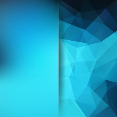 Arka plan mavi geometrik şekiller. Cam ile arka plan bulanıklık. Renkli mozaik desen. Vektör Eps 10. Vektör çizim