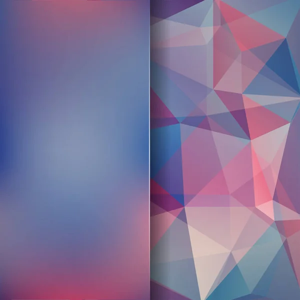 Achtergrond Gemaakt Van Roze Blauwe Grijze Driehoeken Square Samenstelling Met — Stockvector