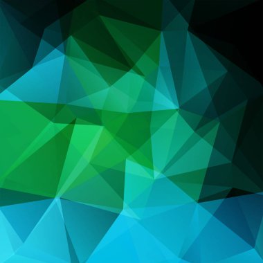 Poligonal vektör arka plan. Kullanılabilir kapak tasarımı, kitap tasarımı, Web sitesi arka plan. Vektör çizim. Yeşil, mavi renklerini.