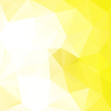 Sarı, beyaz üçgenlerden oluşan bir arka plan. Geometrik şekilli kare bileşim. Eps 10
