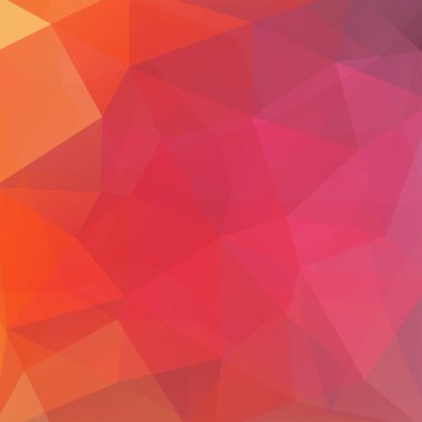 Poligonal vektör arka plan. Kullanılabilir kapak tasarımı, kitap tasarımı, Web sitesi arka plan. Vektör çizim. Pembe, turuncu renkler.