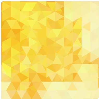 Soyut sarı mozaik arka plan. Üçgen geometrik arkaplan. Tasarım elemanları. Vektör illüstrasyonu