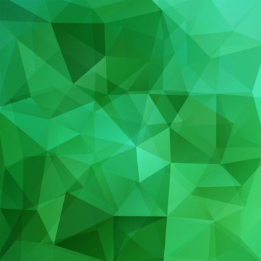 Soyut çokgen vektör arkaplanı. Yeşil geometrik vektör çizimi. Yaratıcı tasarım şablonu.