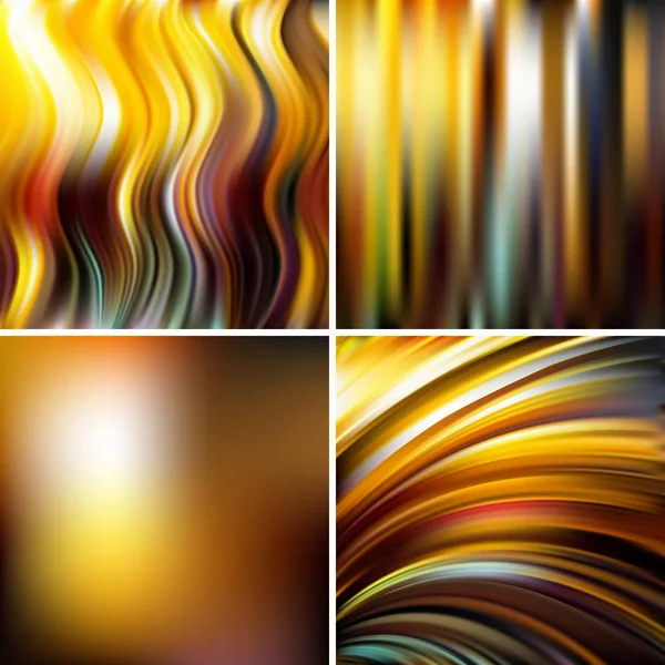Abstract Vectorillustratie Van Kleurrijke Achtergrond Met Wazig Lichtlijnen Set Van — Stockvector