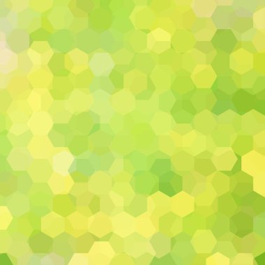 Soyut altıgenler arka plan vektör. Geometrik vektör çizim. Yaratıcı tasarım şablonu. Sarı, yeşil renkler.