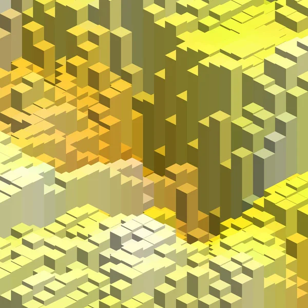 黄色的多维数据集装饰的抽象背景 矢量图 — 图库矢量图片