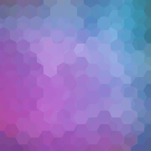 Geometric Pattern Vector Background Hexagons Blue Purple Tones Illustration Pattern — Stock Vector