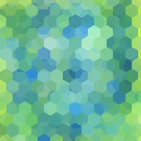 Vector Achtergrond Met Groene Blauwe Zeshoeken Kan Worden Gebruikt Cover — Stockvector