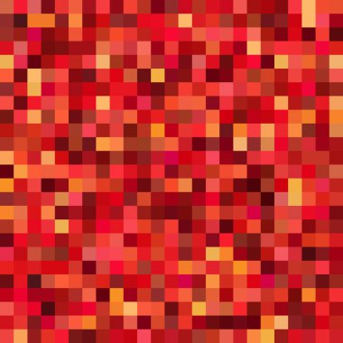 Kırmızı, turuncu, kahverengi kareler, vektör çizim ile sorunsuz arka plan