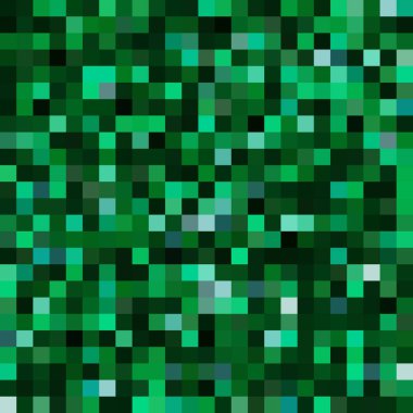 Yeşil kareler, vektör çizim ile sorunsuz arka plan