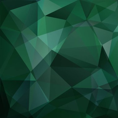 Geometrik şekillerin arka planı. Yeşil mozaik desen. Vektör EPS 10. Vektör illüstrasyonu