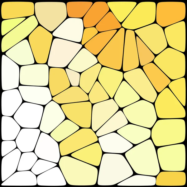 Modello Astratto Mosaico Giallo Sfondo Astratto Costituito Elementi Forme Diverse — Vettoriale Stock