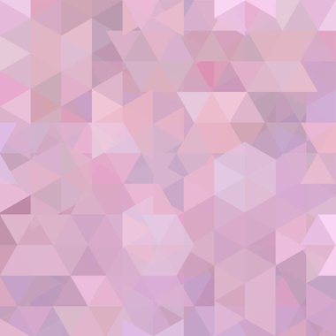 Soyut pastel pembe mozaik arka plan. Üçgen geometrik arka plan. Tasarım öğeleri. Vektör çizim