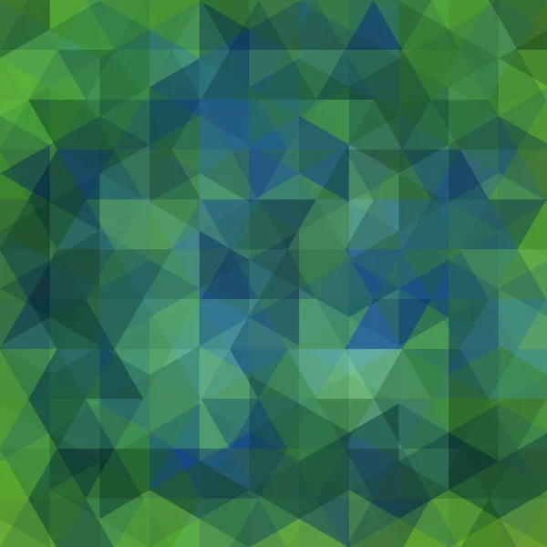 Achtergrond Gemaakt Van Groene Driehoekjes Vierkante Samenstelling Met Geometrische Vormen — Stockvector
