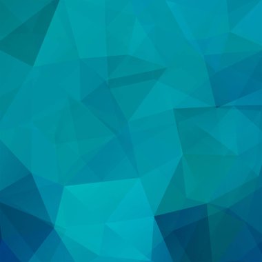 Mavi üçgenlerden oluşan bir arka plan. Geometrik şekilli kare bileşim. Eps 10