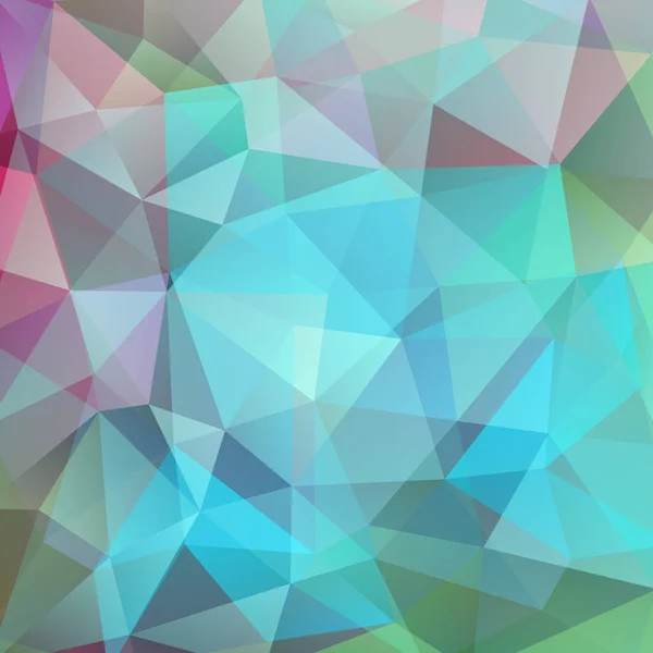 Фон Розовых Голубых Зеленых Треугольников Квадратная Композиция Геометрической Формы Eps — стоковый вектор