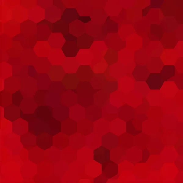 Hintergrund Aus Roten Sechsecken Quadratische Komposition Mit Geometrischen Formen Eps — Stockvektor