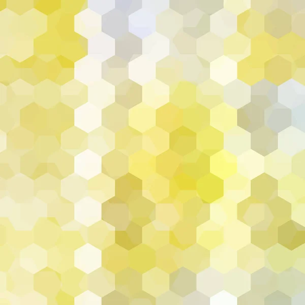 Abstrakter Hintergrund Bestehend Aus Gelben Weißen Und Grauen Sechsecken Geometrisches — Stockvektor