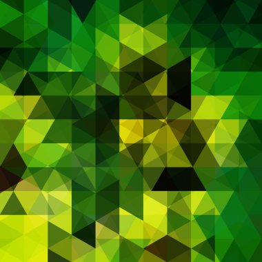 Sarı, yeşil, Siyah geometrik şekiller arka plan. Soyut üçgen geometrik arka plan. Mozaik Desen. Vektör Eps 10. Vektör çizim