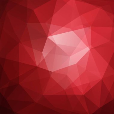 Arka plan kırmızı, kahverengi üçgen yaptı. Geometrik şekiller ile kare kompozisyon. EPS 10