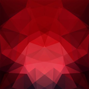 Soyut kırmızı mozaik arkaplan. Üçgen geometrik arkaplan. Tasarım elemanları. Vektör illüstrasyonu