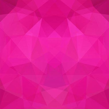 Soyut pembe mozaik arka plan. Üçgen geometrik arkaplan. Tasarım elemanları. Vektör illüstrasyonu