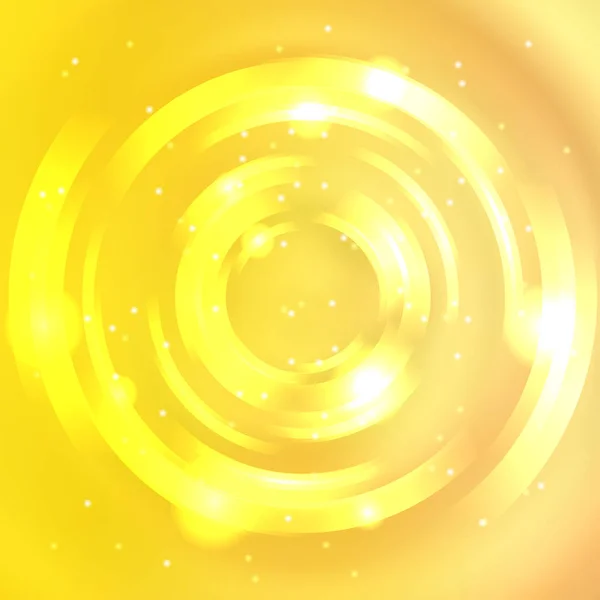 Fondo Círculo Amarillo Abstracto Diseño Vectorial Espiral Brillante Túnel Flujo — Archivo Imágenes Vectoriales