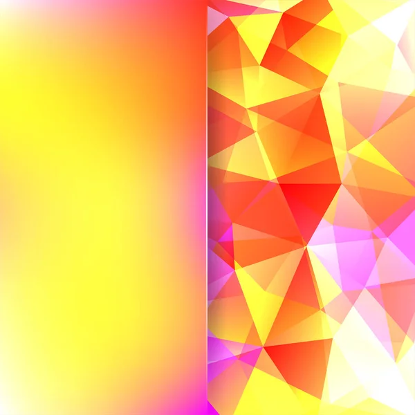 Абстрактный Фон Состоящий Желтого Красного Розового Треугольников Геометрический Дизайн Бизнес — стоковый вектор