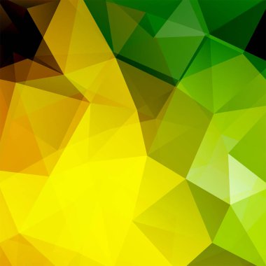 Poligonal vektör arka plan. Kullanılabilir kapak tasarımı, kitap tasarımı, Web sitesi arka plan. Vektör çizim. Sarı, yeşil renkler.